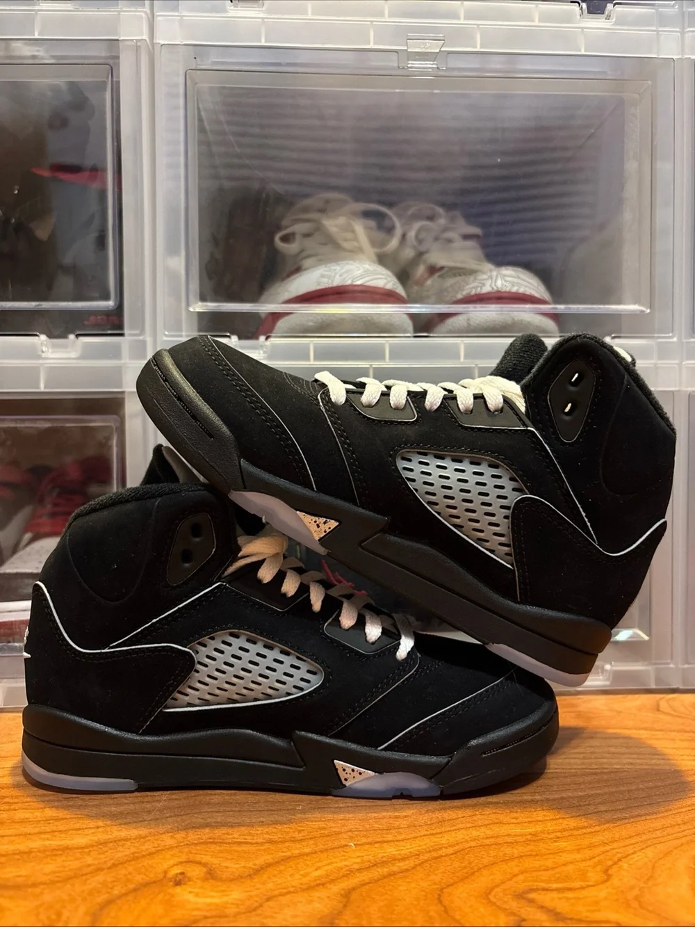 Air Jordan 5 Retro OG PS Black Metallic Reimagined HF3978-001 Szs 1Y+2Y B-Grade